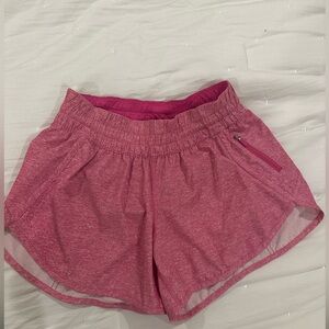 Pink lululemon tracker shorts